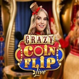 Crazy Coin Flip slot logo by Evolution at NV Casino