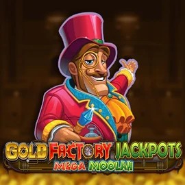 Gold Factory Jackpots Mega Moolah logo by Aurum Signature Studios NV Casino