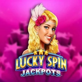 Lucky Spin Jackpots online game logo by Novomatic on nv-casino.net.pl